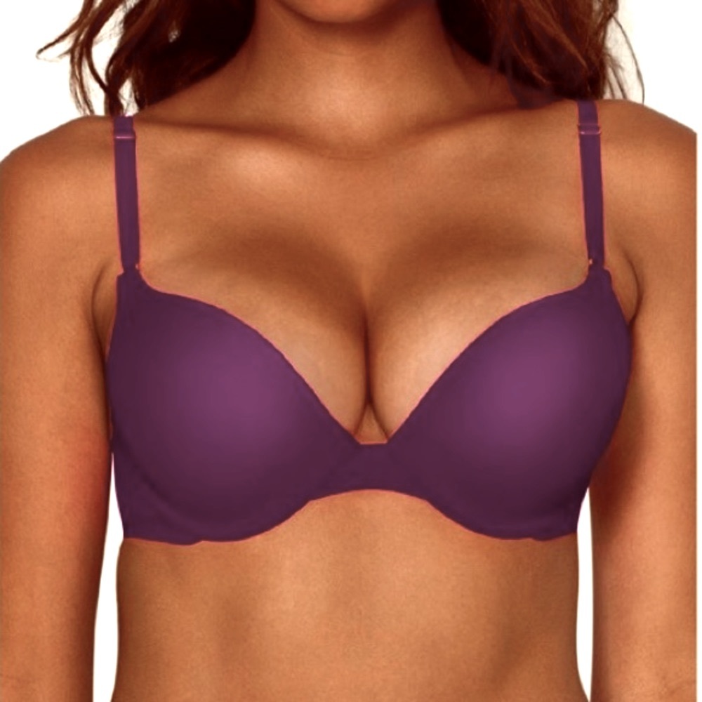 JESSICA SIMPSON BRA: Comfort Nylon Size 36B Eggplant
